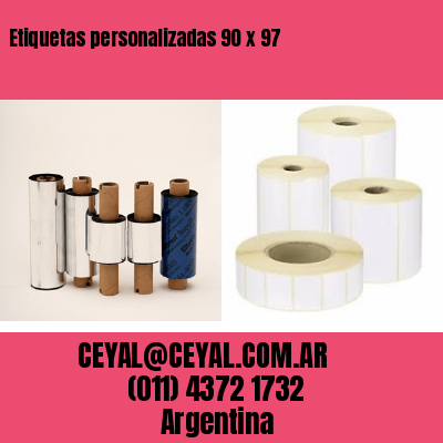 Etiquetas personalizadas 90 x 97