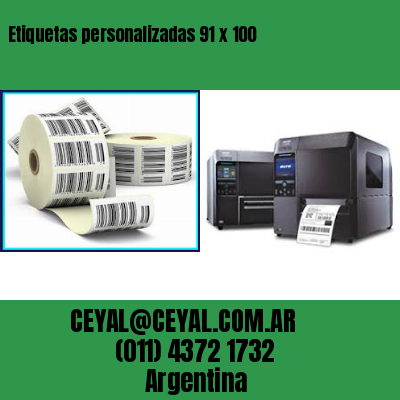 Etiquetas personalizadas 91 x 100