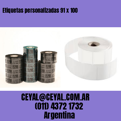 Etiquetas personalizadas 91 x 100