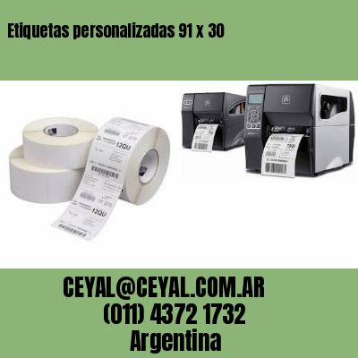 Etiquetas personalizadas 91 x 30