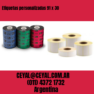 Etiquetas personalizadas 91 x 30