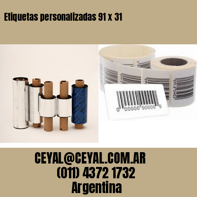 Etiquetas personalizadas 91 x 31