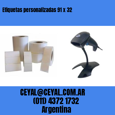 Etiquetas personalizadas 91 x 32