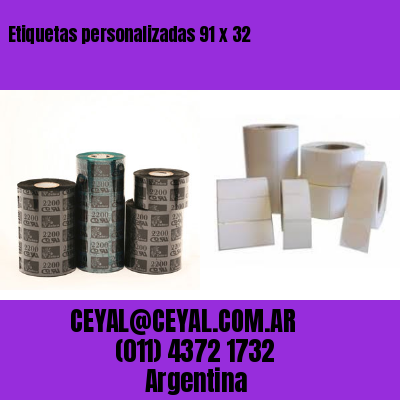 Etiquetas personalizadas 91 x 32