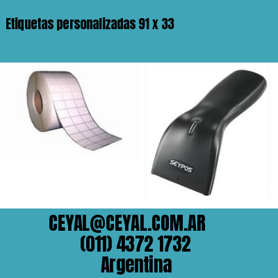 Etiquetas personalizadas 91 x 33