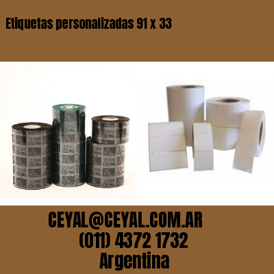 Etiquetas personalizadas 91 x 33