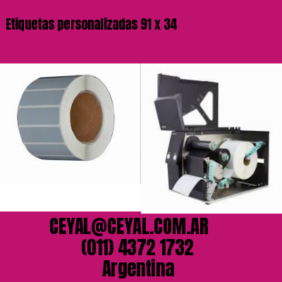 Etiquetas personalizadas 91 x 34