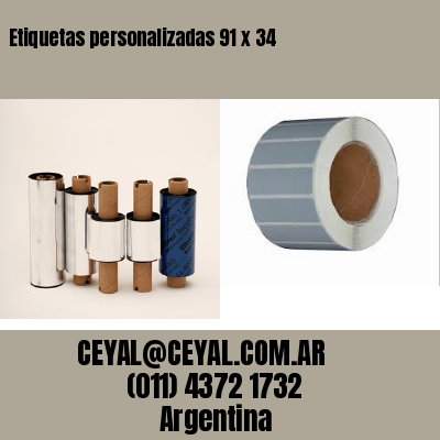 Etiquetas personalizadas 91 x 34