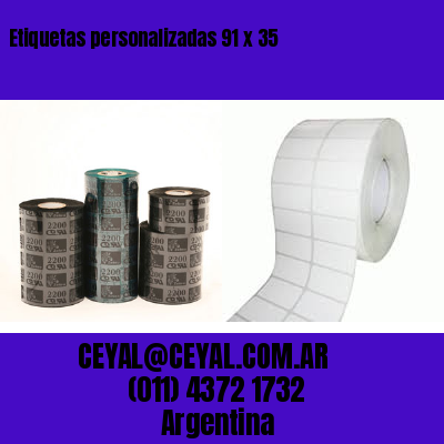 Etiquetas personalizadas 91 x 35