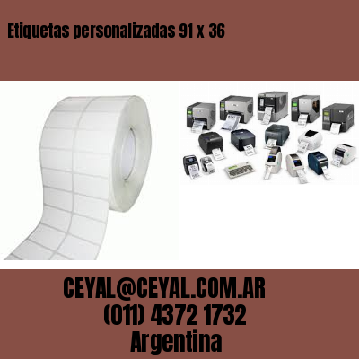 Etiquetas personalizadas 91 x 36