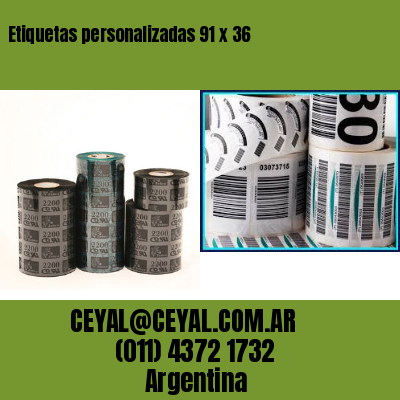 Etiquetas personalizadas 91 x 36