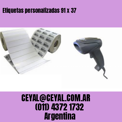 Etiquetas personalizadas 91 x 37