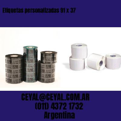 Etiquetas personalizadas 91 x 37