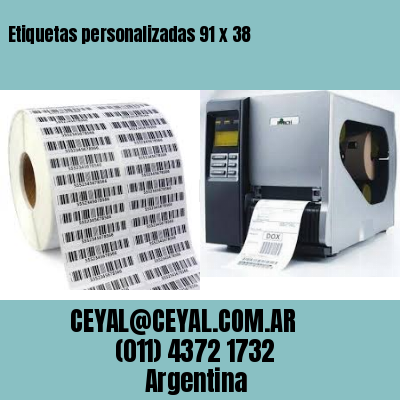 Etiquetas personalizadas 91 x 38