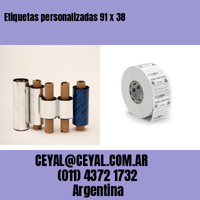 Etiquetas personalizadas 91 x 38