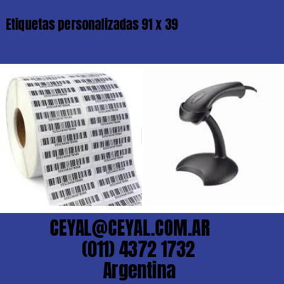 Etiquetas personalizadas 91 x 39