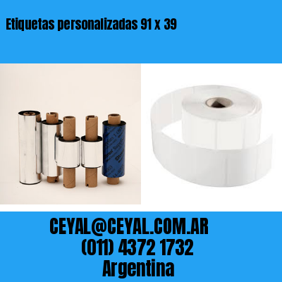 Etiquetas personalizadas 91 x 39