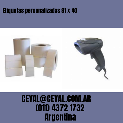 Etiquetas personalizadas 91 x 40