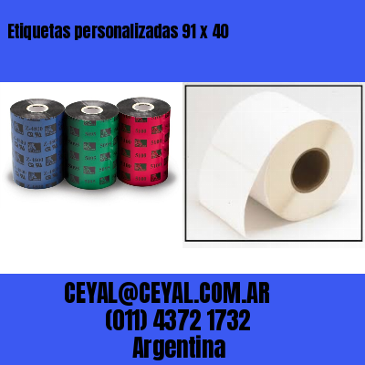 Etiquetas personalizadas 91 x 40