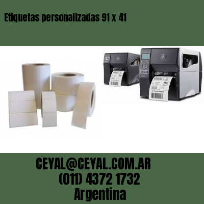 Etiquetas personalizadas 91 x 41