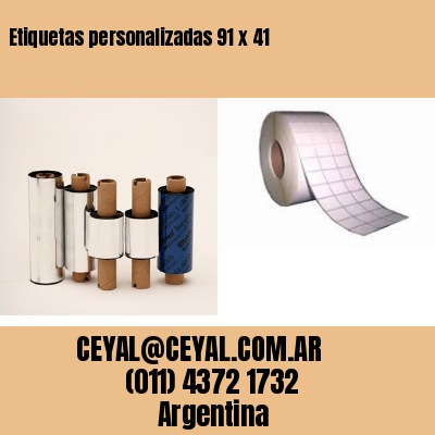 Etiquetas personalizadas 91 x 41
