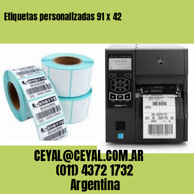 Etiquetas personalizadas 91 x 42