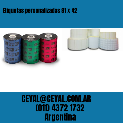 Etiquetas personalizadas 91 x 42