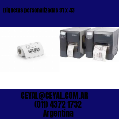Etiquetas personalizadas 91 x 43