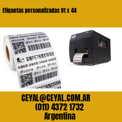 Etiquetas personalizadas 91 x 44