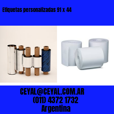 Etiquetas personalizadas 91 x 44