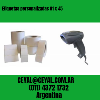 Etiquetas personalizadas 91 x 45