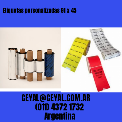 Etiquetas personalizadas 91 x 45