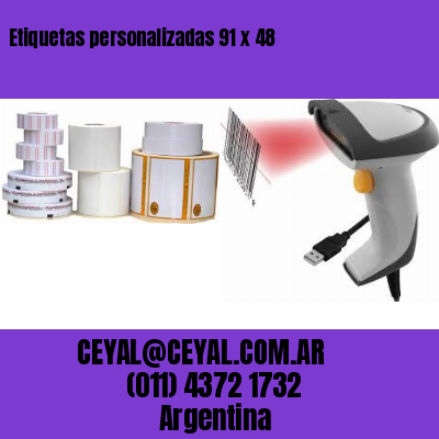 Etiquetas personalizadas 91 x 48