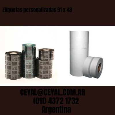 Etiquetas personalizadas 91 x 48