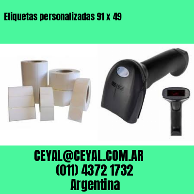 Etiquetas personalizadas 91 x 49