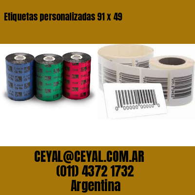 Etiquetas personalizadas 91 x 49