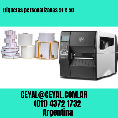 Etiquetas personalizadas 91 x 50