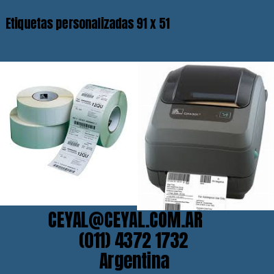 Etiquetas personalizadas 91 x 51