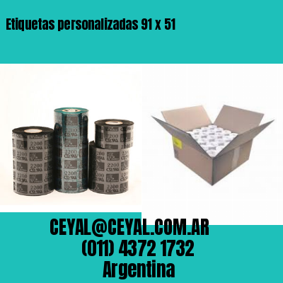 Etiquetas personalizadas 91 x 51