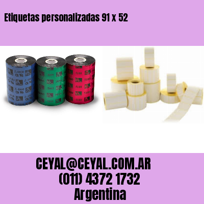 Etiquetas personalizadas 91 x 52