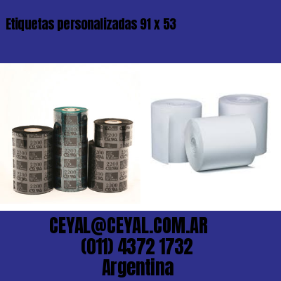 Etiquetas personalizadas 91 x 53