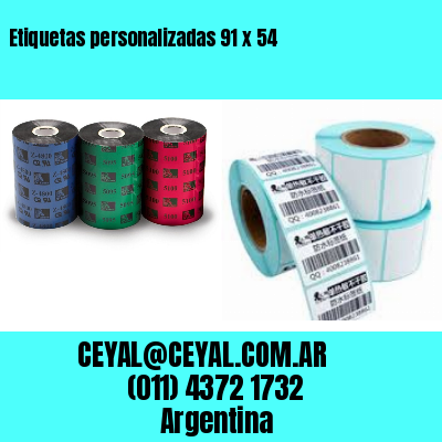 Etiquetas personalizadas 91 x 54