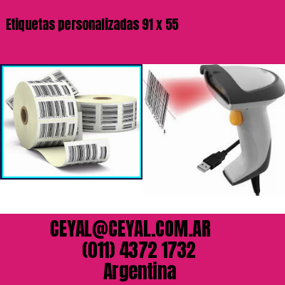 Etiquetas personalizadas 91 x 55