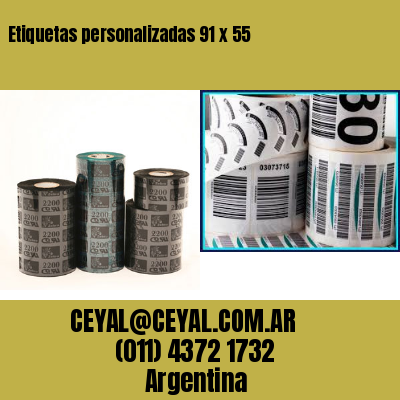 Etiquetas personalizadas 91 x 55