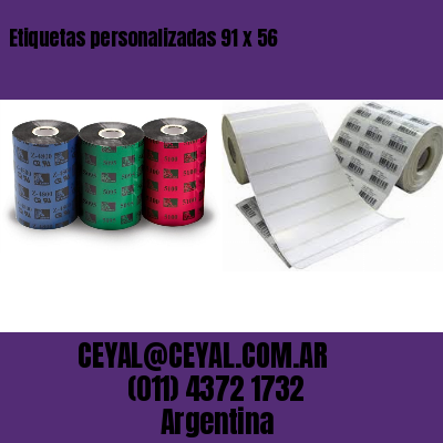 Etiquetas personalizadas 91 x 56