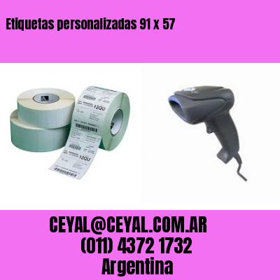 Etiquetas personalizadas 91 x 57