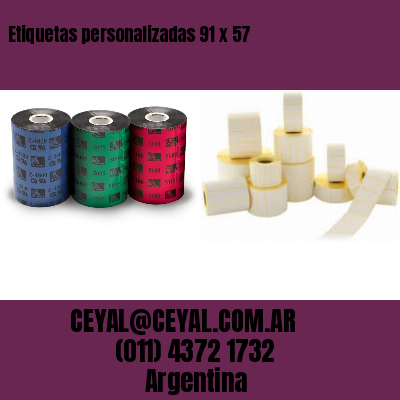 Etiquetas personalizadas 91 x 57