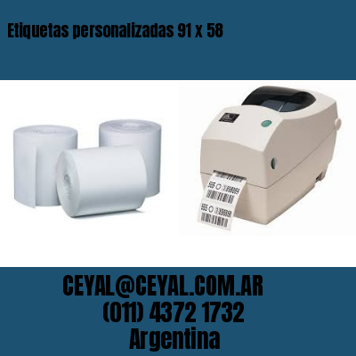 Etiquetas personalizadas 91 x 58