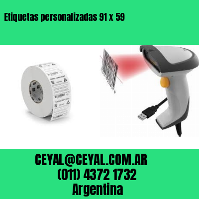 Etiquetas personalizadas 91 x 59