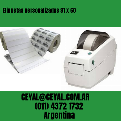 Etiquetas personalizadas 91 x 60